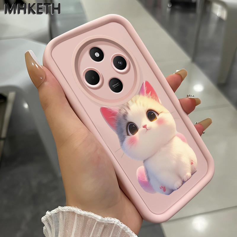 MHKETH เคสสำหรับ Xiaomi Redmi 14C 4G 14C 5G A3 Pro 4G A4 5G POCO C75 เคสโทรศัพท์ซิลิโคนลายมาการองสุดน่ารักยอดนิยม