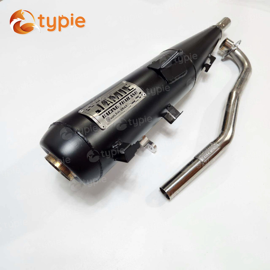 JAMIE จะมัย ป้ายสแตนเลส แท้100% ท่อทรงเดิม ผ่าหมก WAVE125ปลาวาฬ 2012-2017 ***มี มอก*** QTP