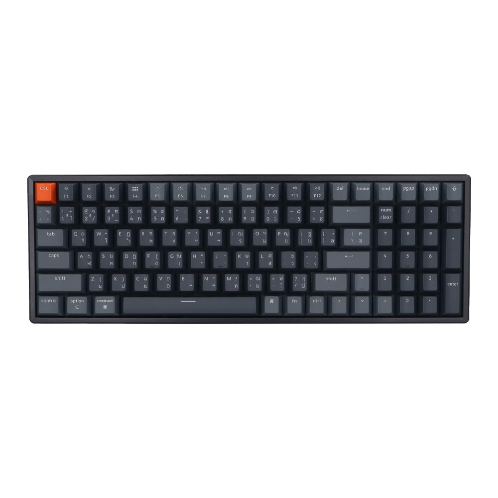 WIRELESS KEYBOARD (คีย์บอร์ดไร้สาย) KEYCHRON K4X RED SWITCH RGB EN/TH - BLACK (K4X-J1Z-TH)