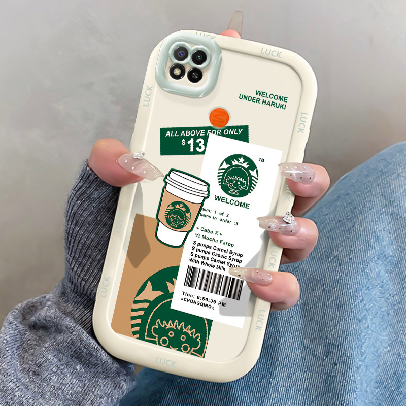 เคสสำหรับ Xiaomi Redmi 9C NFC 10A POCO C31 POCO C3 เคสโทรศัพท์ดอกไม้กาแฟกันกระแทกป้องกันการตก