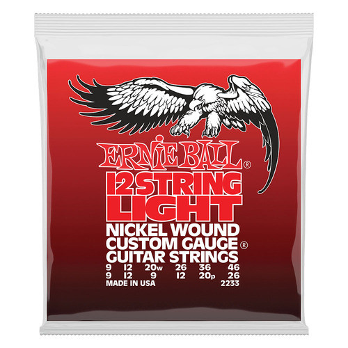 ERNIE BALL ERNIE BALL 2233 สายกีตาร์ไฟฟ้า 12 สาย 09-46 NICKEL WOUND 12-STRING LIGHT
