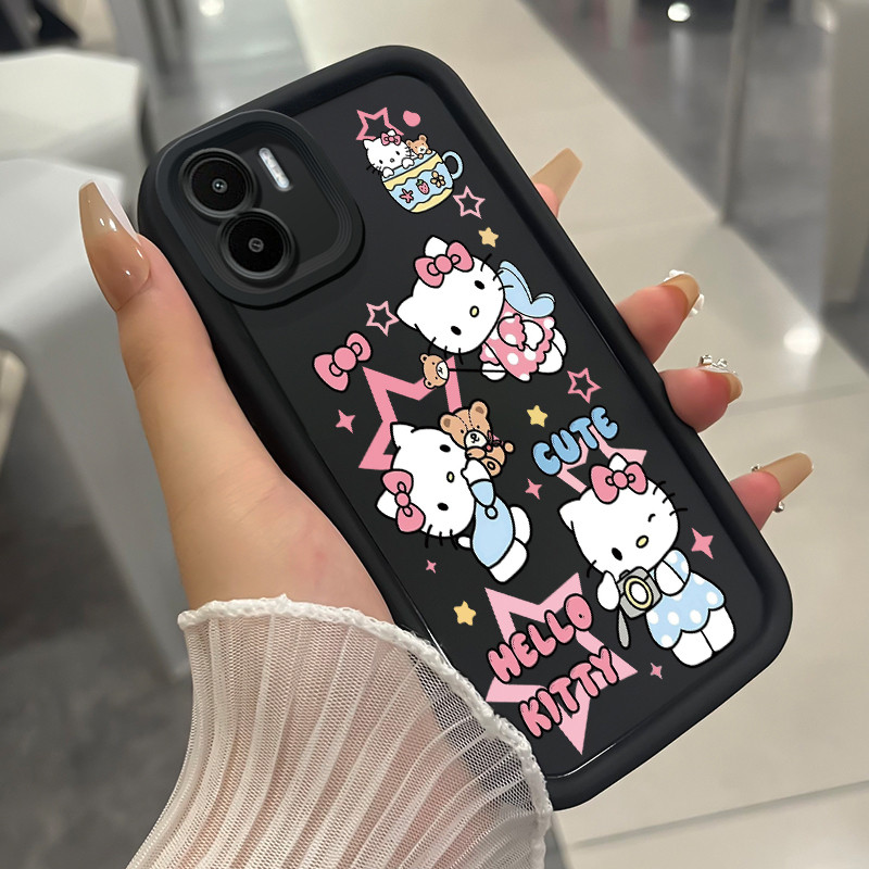 เคสสำหรับ Xiaomi Redmi A1 A2 เคสโทรศัพท์แมวสามสีซิลิโคนกันกระแทก – โปรปัง
