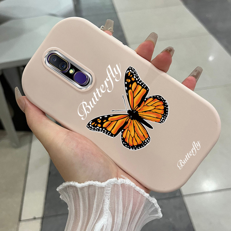 เคสสำหรับ OPPO F11 Pro F9 Pro A7X A9 2019 A9X Realme 2 Pro U1 เคสโทรศัพท์ผีเสื้อกันกระแทก