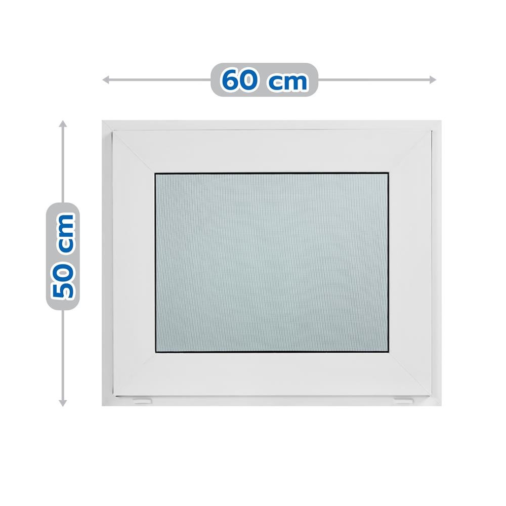 WINDSOR หน้าต่างบานกระทุ้ง ไวนิล มุ้ง 60X50 ซม. สีขาว จัดส่งโดย HomePro