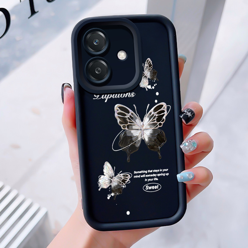 เคสสำหรับ OPPO A3 4G A3 Pro 5G A3X 4G A3X 5G A40 A60 5G เคสโทรศัพท์ผีเสื้อสามสีซิลิโคนกันกระแทก