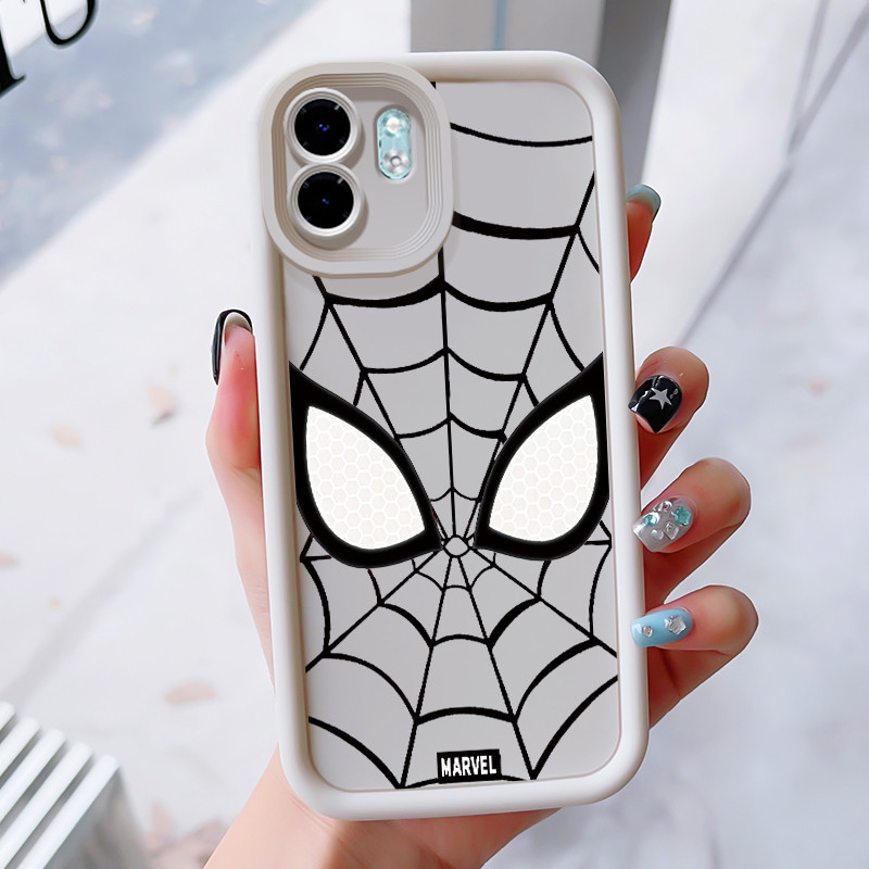 เคสสำหรับ Infinix Smart 9 Smart 9 HD Hot 50i เคสโทรศัพท์ใยแมงมุมสามสีซิลิโคนกันกระแทก