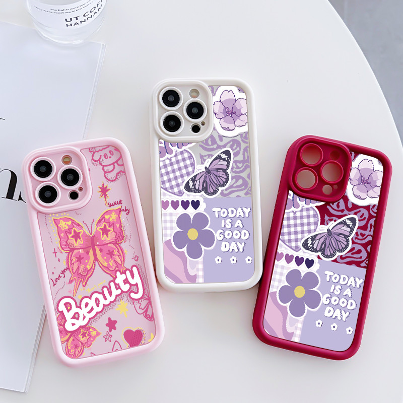 MHKEID เคสสำหรับ Samsung Galaxy A30 A20 M10s เคสระเบิดป้องกันซิลิโคนรูปผีเสื้อเคสโทรศัพท์อันสวยงาม - รูปที่ 3