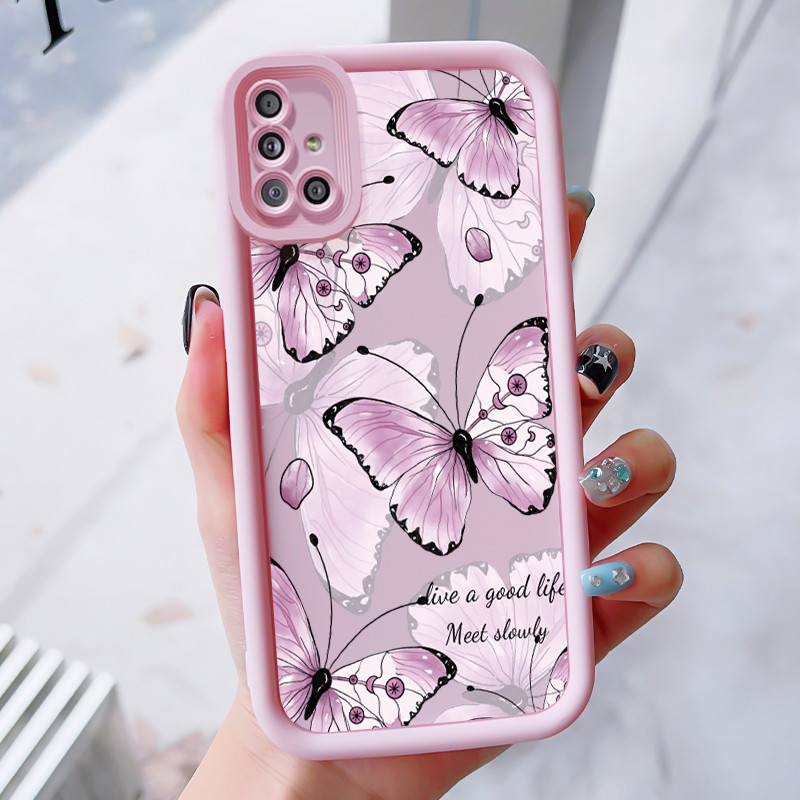 เคสสำหรับ Samsung Galaxy A51 M40s เคสโทรศัพท์ผีเสื้อซิลิโคนกันกระแทก – โปรปัง