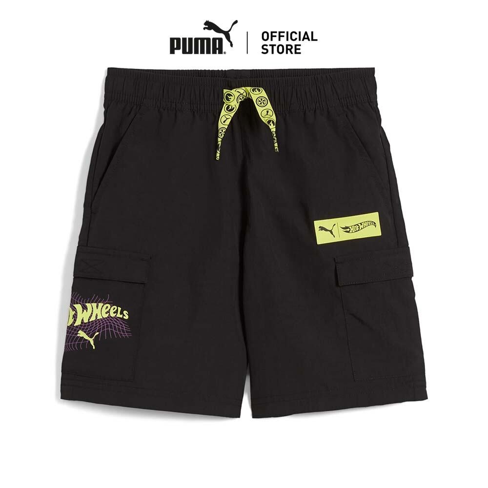 PUMA KIDS - กางเกงขาสั้น PUMA x HOT WHEELS™ สําหรับเด็ก สีดำ - 63007601