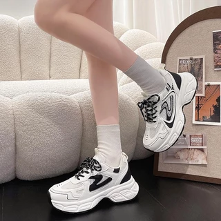 ส่งฟรี รองเท้าผ้าใบ เสริมส้น กันลื่น ระบายอากาศได้ดี รองเท้าผ้าใบแฟชั่นเกาหลี สินค้าพร้อมส่ง [LN919]