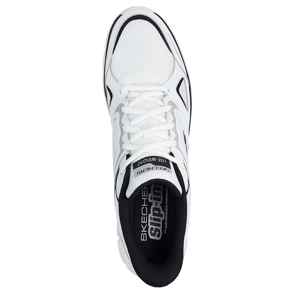 Skechers حذاء رجالي Track Sport — أبيض/أسود — صورة 4