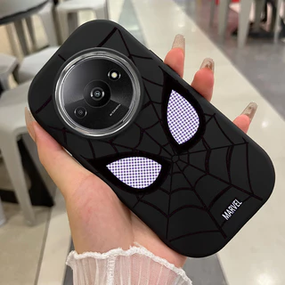 เคสสำหรับ Xiaomi Redmi A3 A3X POCO C61 เคสโทรศัพท์ใยแมงมุมกันกระแทกกลมและอ้วน