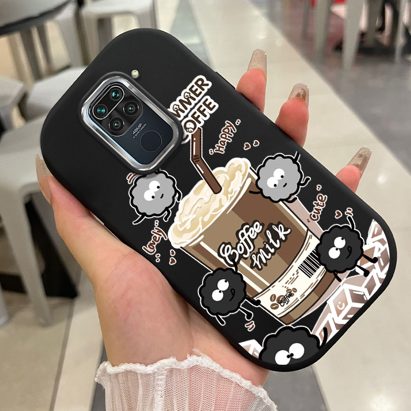 เคสสำหรับ Xiaomi Redmi Note 9 Note 9s Note 9 Pro POCO M2 Pro เคสโทรศัพท์กาแฟฤดูร้อนกันกระแทกกลมและอ้