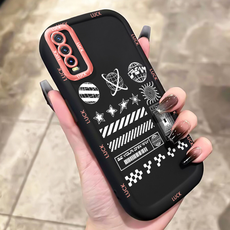 เคสสำหรับ VIVO Y20 Y20i Y20s Y20A Y20G Y12A Y12S Y11s เคสโทรศัพท์ไอคอนแฟชั่นกันกระแทกป้องกันการตก