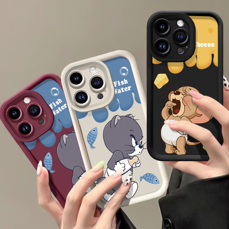 เคสสำหรับ OPPO A58 A78 A58 5G A78 5G A58x 5G A1x A2x เคสโทรศัพท์เนยแข็งหนูแมวซิลิโคนกันกระแทก - รูปที่ 4