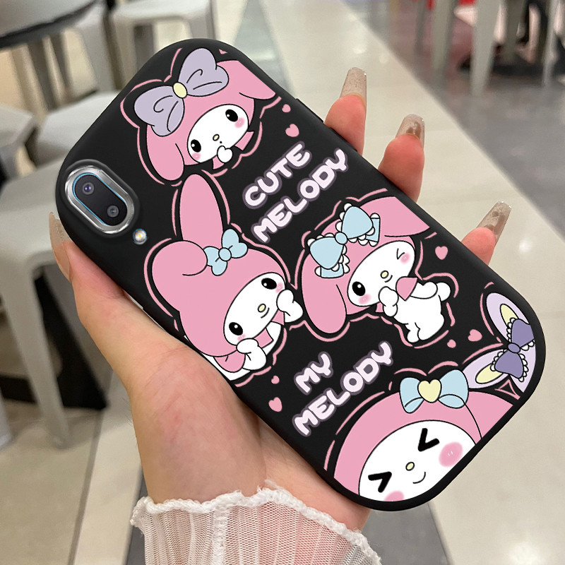 เคสสำหรับ Samsung Galaxy A02 M02 เคสโทรศัพท์กระต่ายกันกระแทกกลมและอ้วน