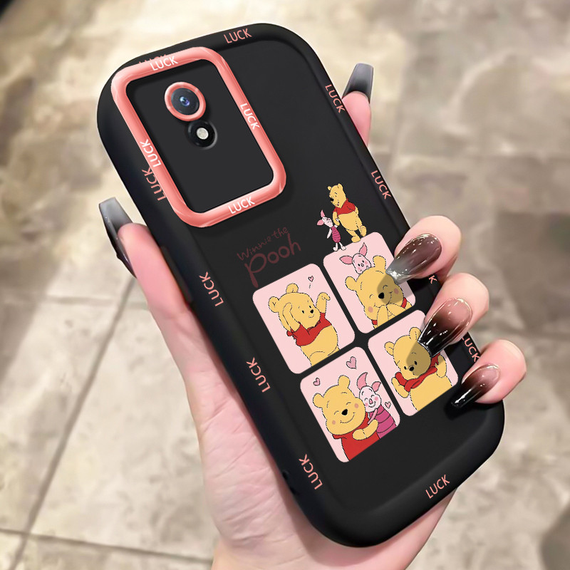 เคสสำหรับ VIVO Y02 Y02A Y02T Y11 2023 เคสโทรศัพท์หมีแมวกันกระแทกป้องกันการตก