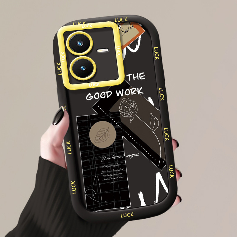 เคสสำหรับ VIVO Y22 Y22s เคสโทรศัพท์รอยยิ้มดอกไม้สูตรกันกระแทกป้องกันการตก - รูปที่ 7