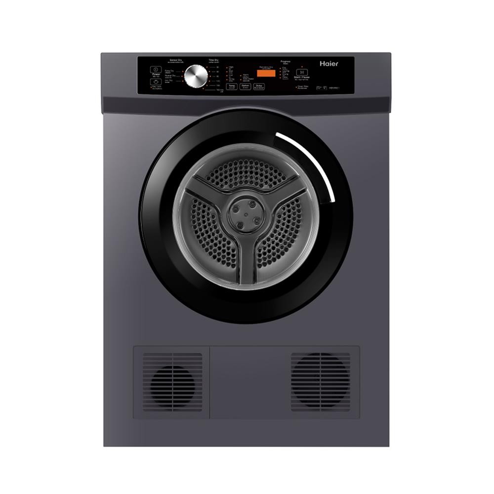 [ จัดส่งพร้อมติดตั้ง ] HomePro เครื่องอบผ้าฝาหน้า  HDV80E1 8 กก. VENTING สีเทา แบรนด์ HAIER
