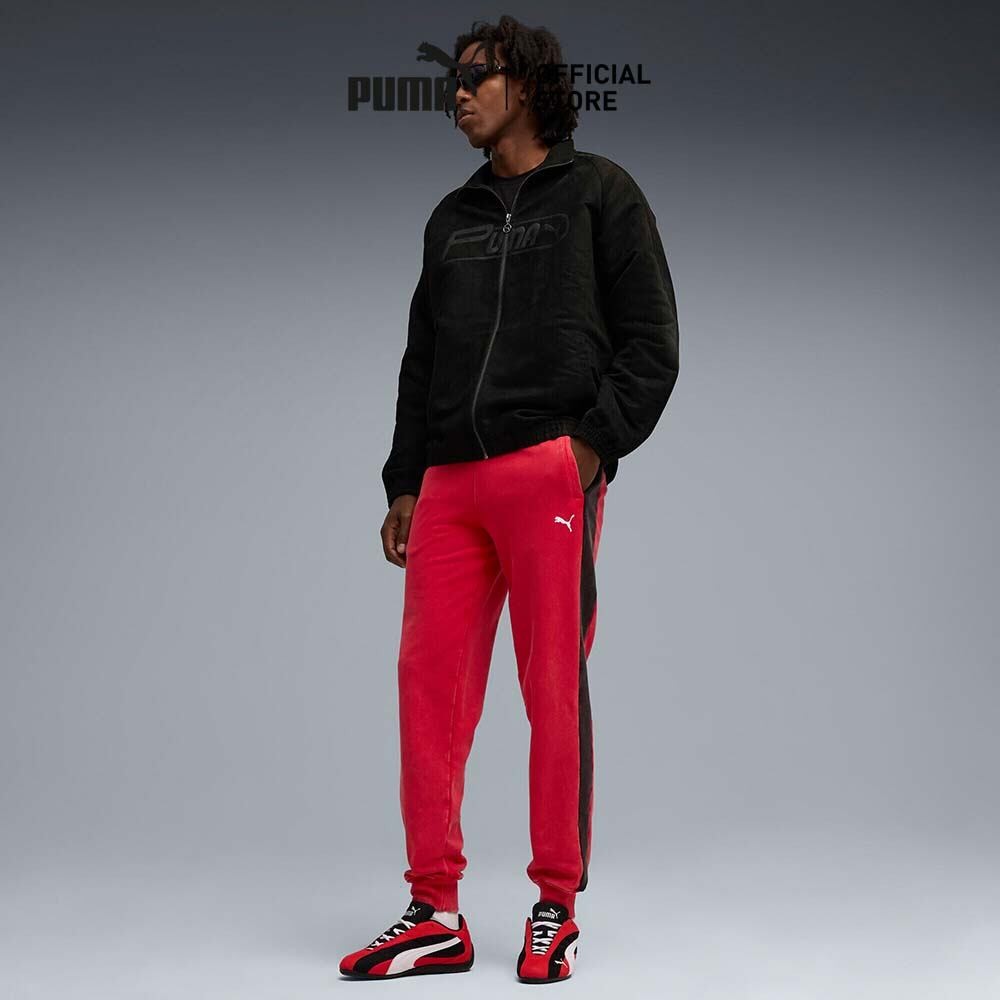 PUMA Auto กางเกงขายาว Scuderia Ferrari T7 สำหรับผู้ชาย สีแดง - 63275502