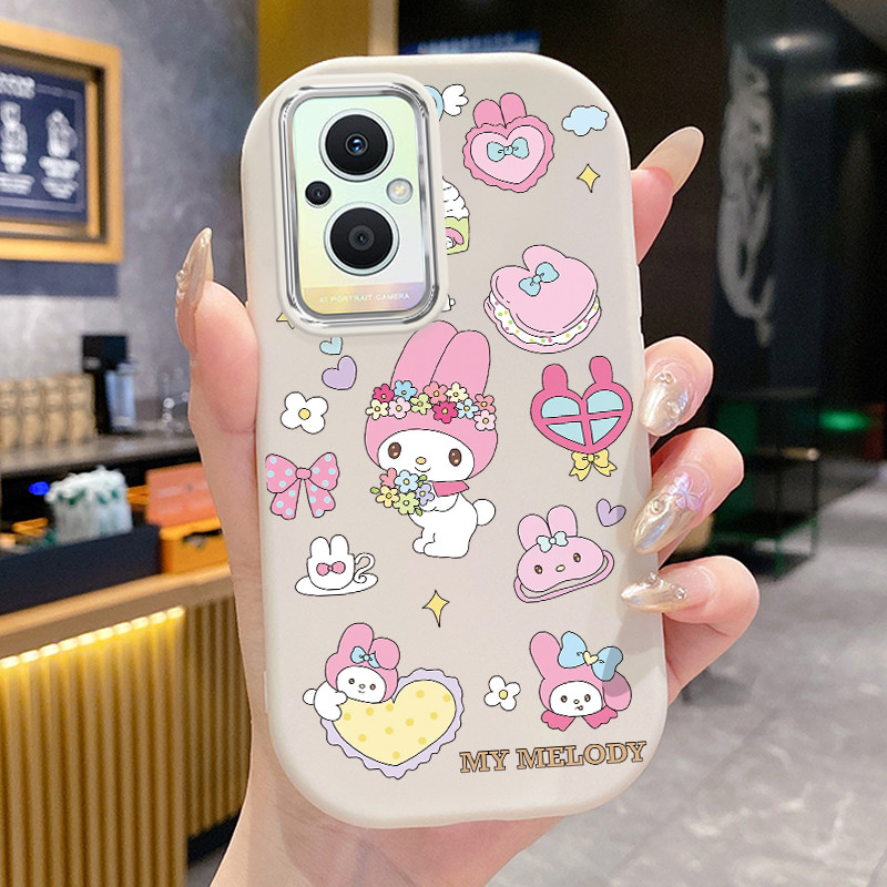 เคสสำหรับ OPPO Reno 7Z 5G Reno 8Z 5G Reno 7 Lite 5G Reno 8 Lite 5G เคสโทรศัพท์กระต่ายกันกระแทกกลมและอ้วน