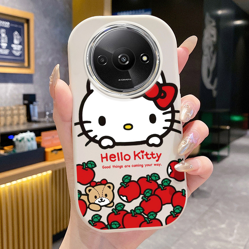 เคสสำหรับ Xiaomi Redmi A3 A3X POCO C61 เคสโทรศัพท์แมวกันกระแทกกลมและอ้วน