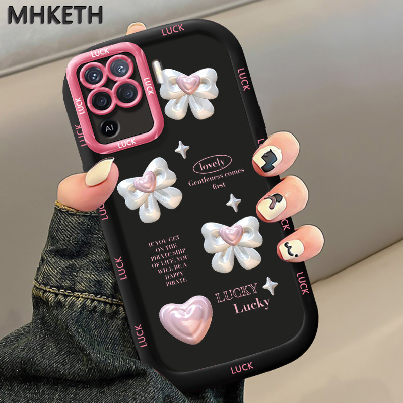 MHKETH เคสสำหรับ OPPO A94 Reno 5F Reno5 F Reno 5 Lite F19 Pro เคสโทรศัพท์รูปโบว์สวยของผู้หญิงขายดีแบบใหม่