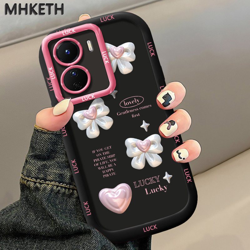 MHKETH เคสสำหรับ VIVO Y16 Y35 5G Y56 5G Y02s เคสโทรศัพท์รูปโบว์สวยของผู้หญิงขายดีแบบใหม่