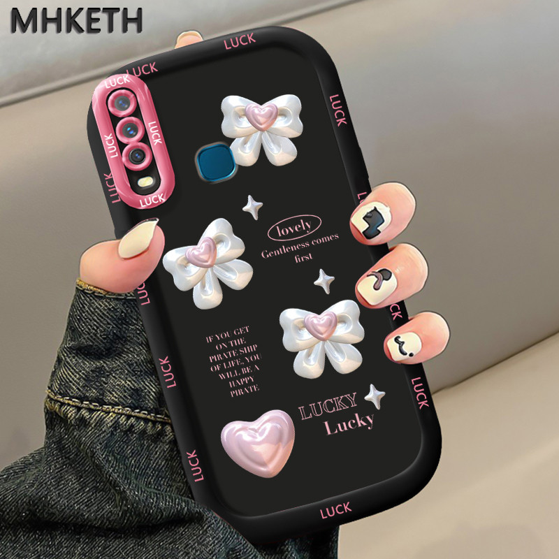 MHKETH เคสสำหรับ VIVO Y12 Y15 Y17 Y11 2019 Y12i Y3 Y3s 2020 เคสโทรศัพท์รูปโบว์สวยของผู้หญิงขายดีแบบใหม่
