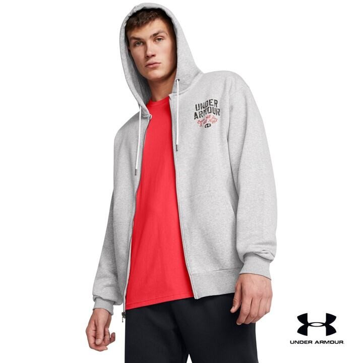 Under Armour เสื้อฮู้ดซิปเต็มตัว UA Icon Fleece 24/7 สำหรับผู้ชาย