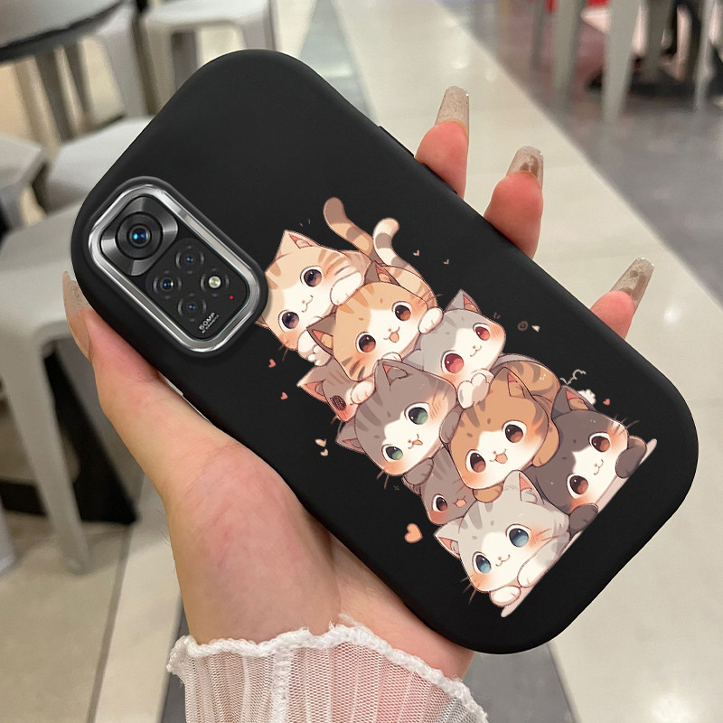 เคสสำหรับ Xiaomi Redmi Note 11 Pro Note 11s Note 11 Pro 5G เคสโทรศัพท์แมวกันกระแทกกลมและอ้วน