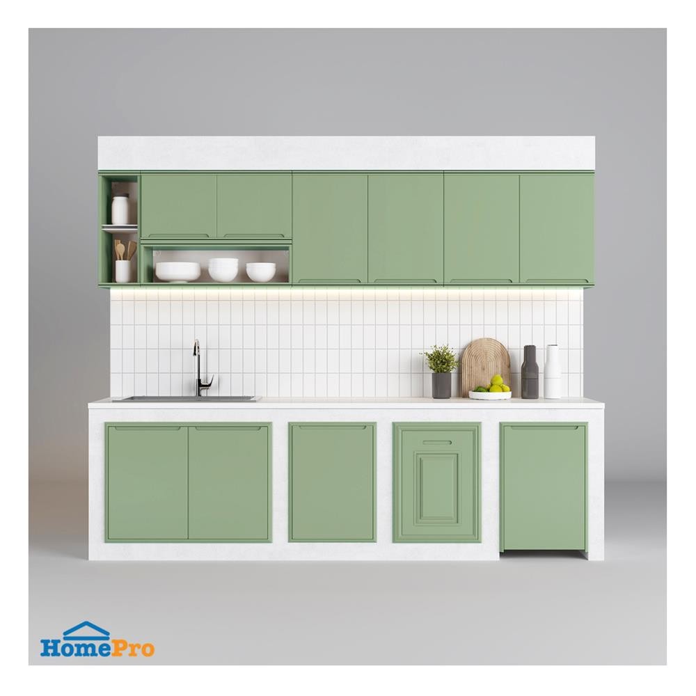 KING ตู้คู่ PLAT-CURVE 90X67.8 ซม. สีเขียวพิสตาชิโอ จัดส่งโดย HomePro - รูปที่ 2