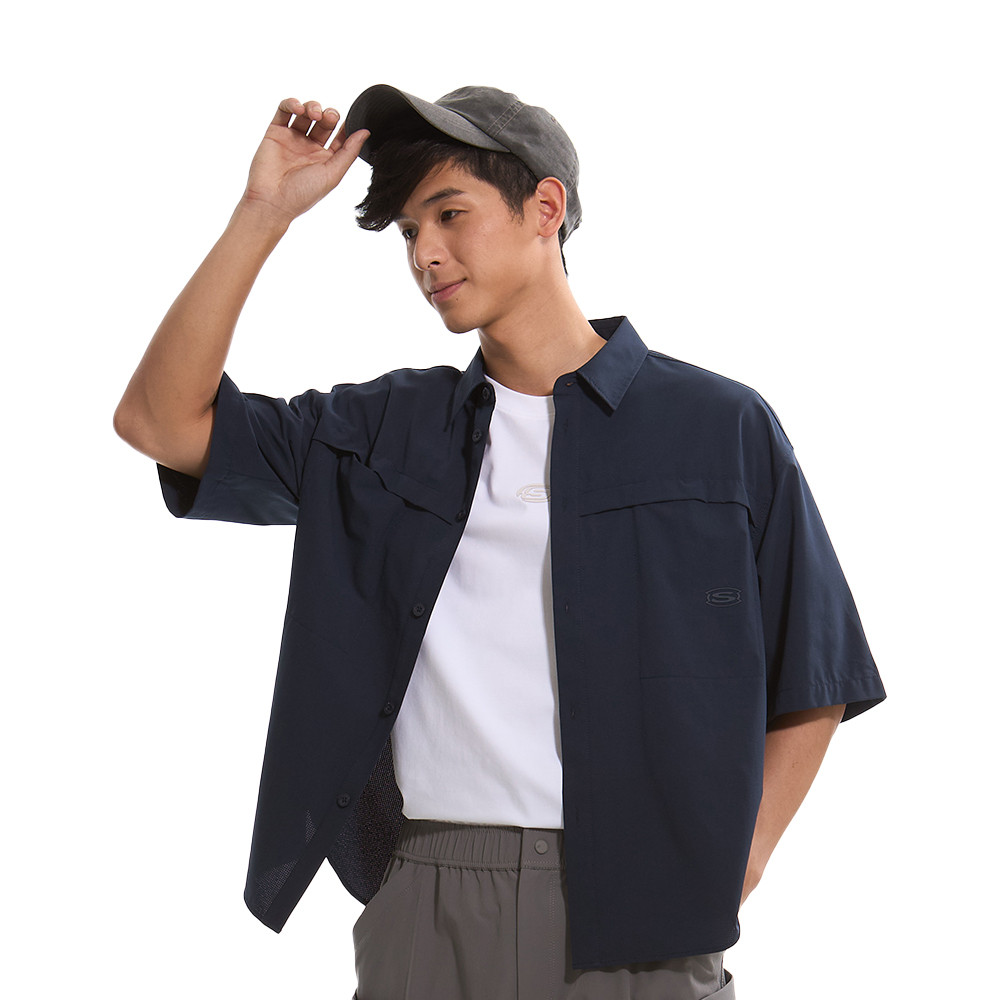 Skechers สเก็ตเชอร์ส เสื้อเชิ้ตผู้ชาย Men Shirt Apparel - SL225M018-002Z