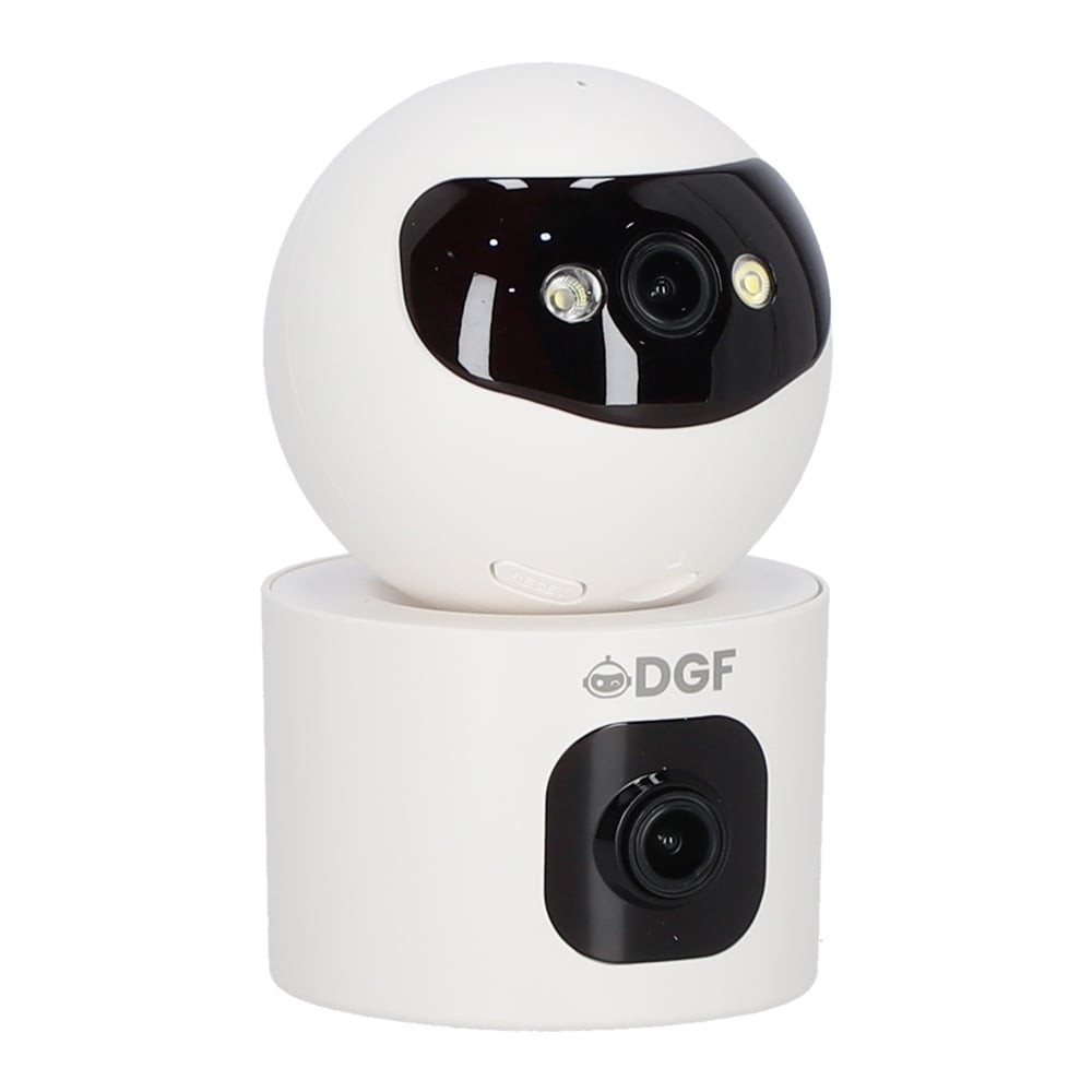 อุปกรณ์เสริมเครือข่าย IP CAMERA (ไอพีคาเมร่า) DGF ROBOT C33 2K DUAL 3MP + 3MP WIFI CAMERA