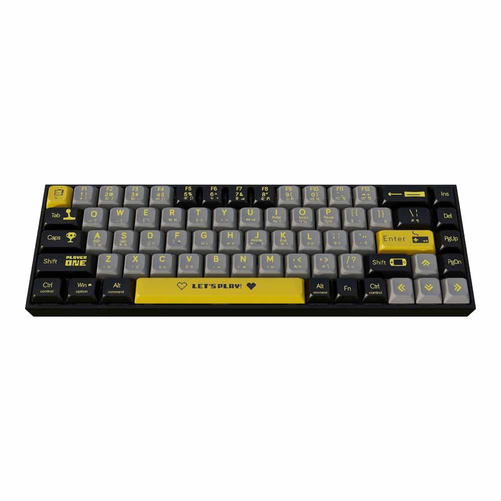 WIRELESS KEYBOARD (คีย์บอร์ดไร้สาย) AJAZZ AK680 LETS PLAY (SUNSET) (RED SWITCH NON-BACKLIT EN/TH)