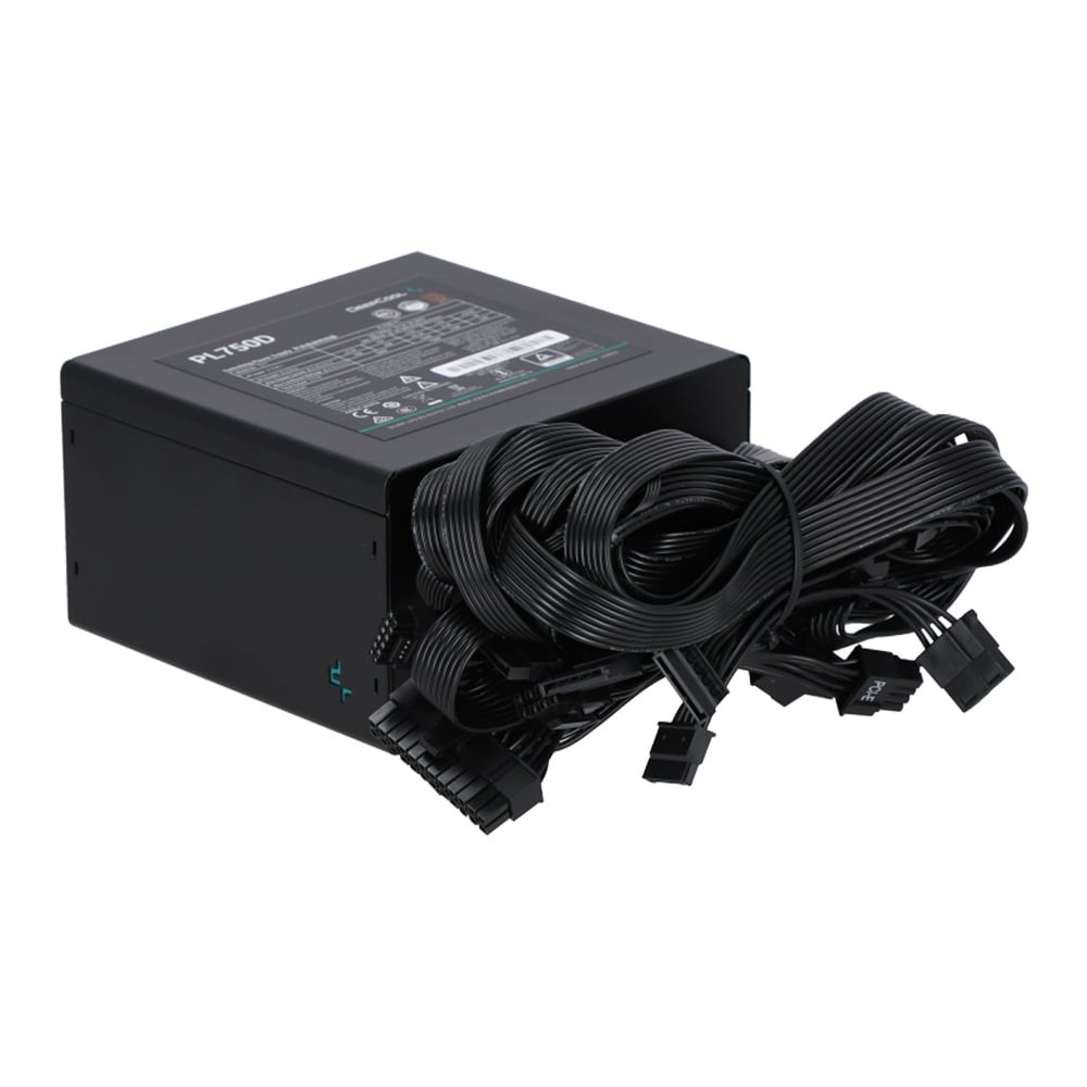 POWER SUPPLY (อุปกรณ์จ่ายไฟ) DEEPCOOL PL750D - 750W 80 PLUS BRONZE BLACK ATX