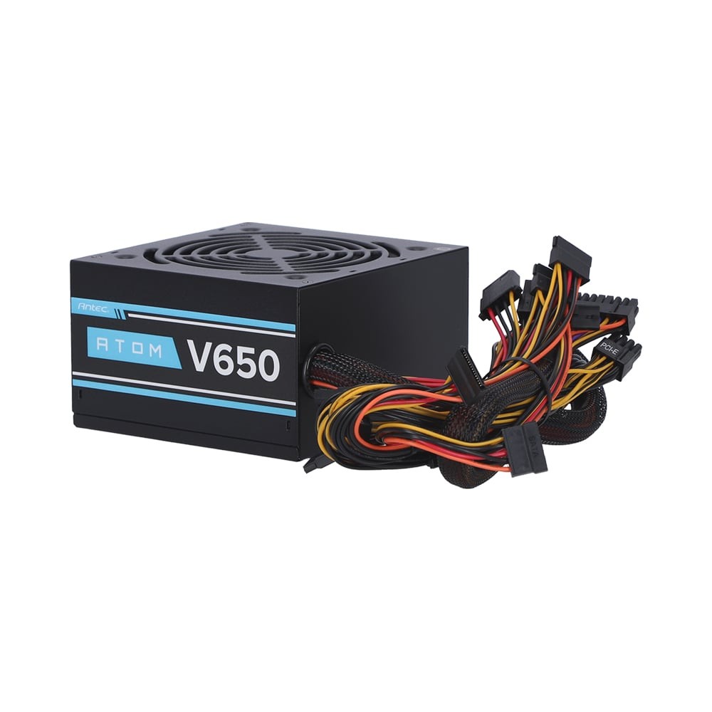 POWER SUPPLY (อุปกรณ์จ่ายไฟ) ANTEC ATOM V650 - 650W BLACK ATX