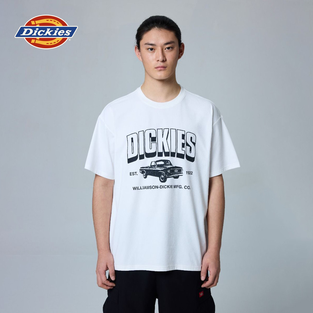 DICKIES MEN'S TEE SS - DICKIES WHITE เสื้อยืด เสื้อยืดแขนสั้น ผู้ชาย