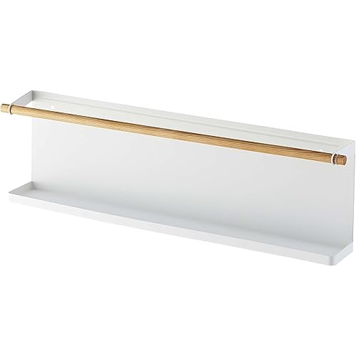 ชั้นเก็บของข้างเคาน์เตอร์ครัว Yamazaki สีขาวประมาณ W62.5Xd9.5Xh18Cm Tosca มัลติฟังก์ชั่นพร้อมตะขอ 54