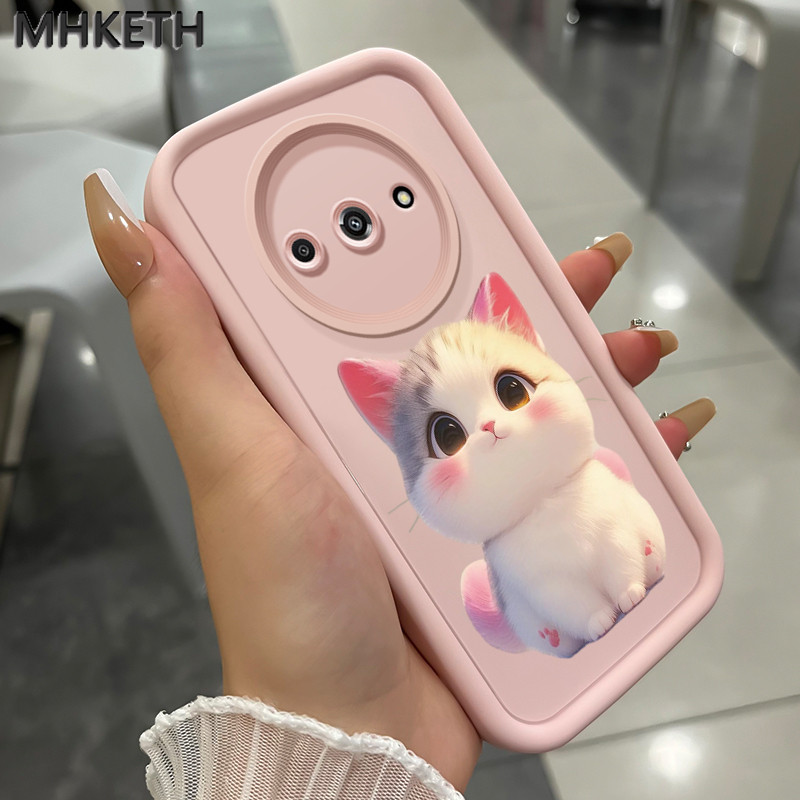MHKETH เคสสำหรับ Xiaomi Redmi A3 A3X POCO C61 เคสโทรศัพท์ซิลิโคนลายมาการองสุดน่ารักยอดนิยม