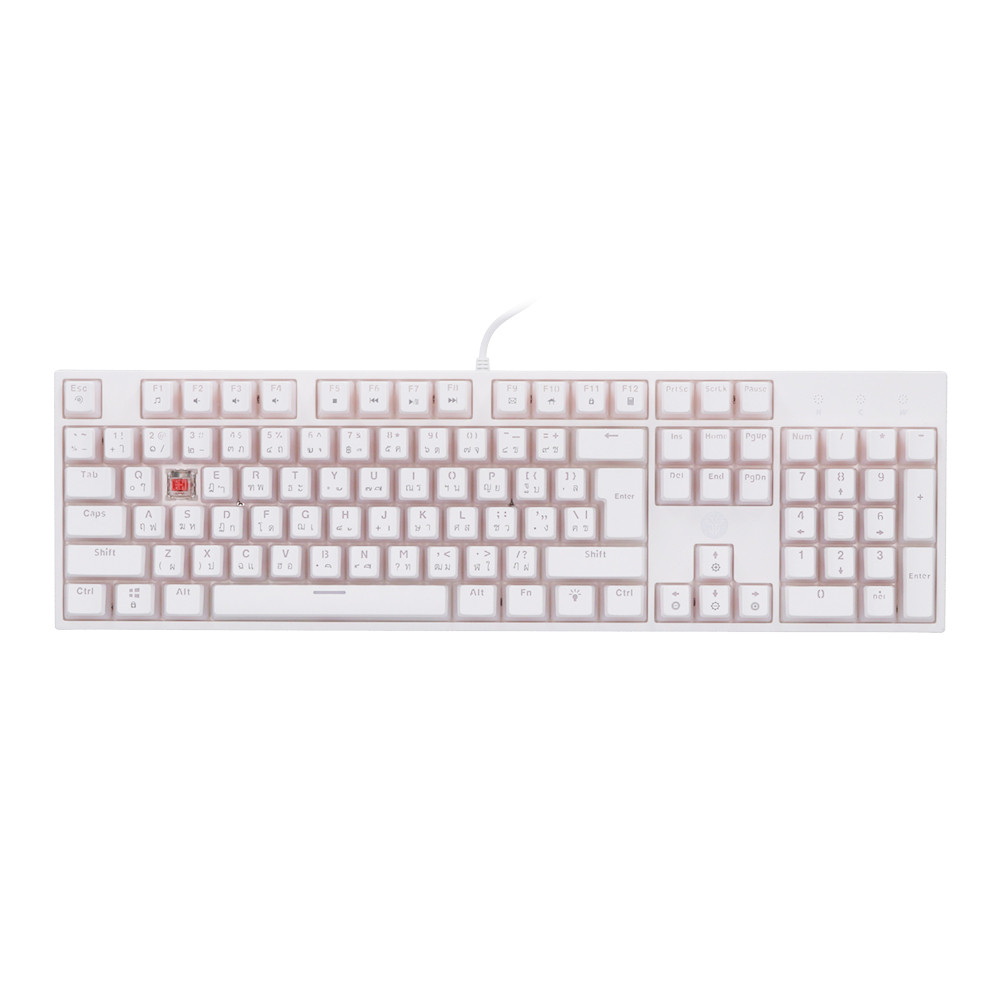 แมคคานิคอล / เกมมิ่งคีย์บอร์ด KEYBOARD (คีย์บอร์ด) FANTECH ATOM RGB RIY MK887S (WHITE) (RED SWITCH -
