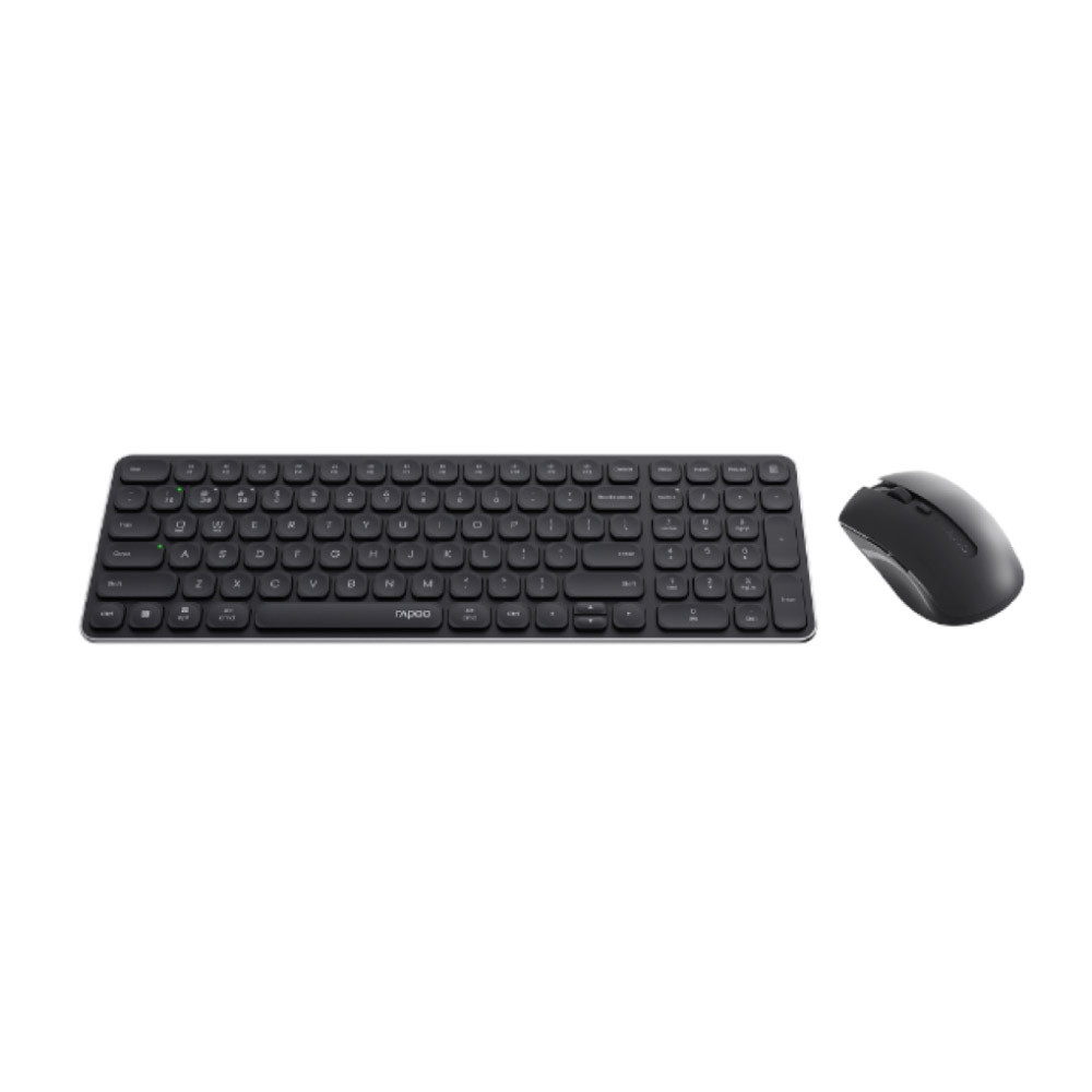 ชุดคีย์บอร์ดและเมาส์ WIRELESS KEYBOARD & MOUSE (คีย์บอร์ดและเมาส์ไร้สาย) RAPOO 9350S EN/TH - DARK GR