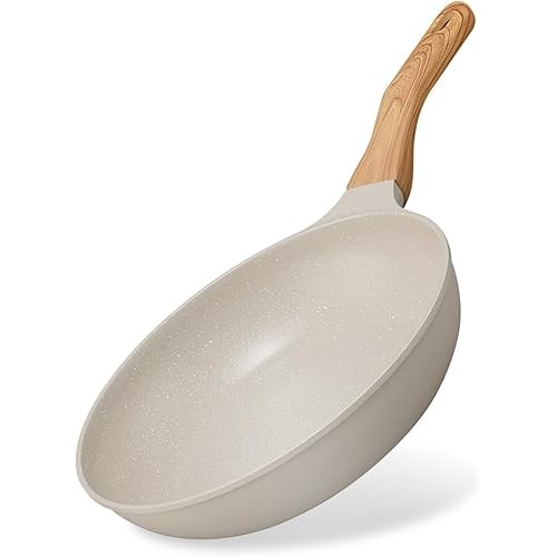 IRIS OHYAMA Iris Oyama กระทะ 26 ซม. IH และเปลวไฟแก๊ส Natkaru เคลือบฟลูออรีนน้ําหนักเบาที่ป้องกัน...