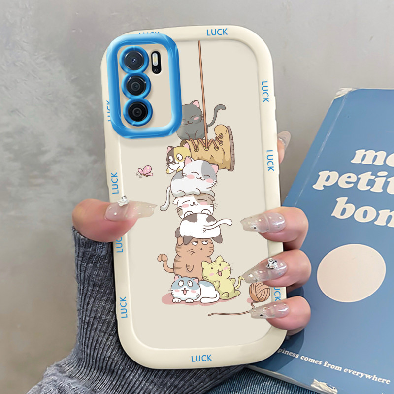 เคสสำหรับ OPPO A16 A16s A54s เคสโทรศัพท์สัตว์น่ารักกันกระแทกป้องกันการตก