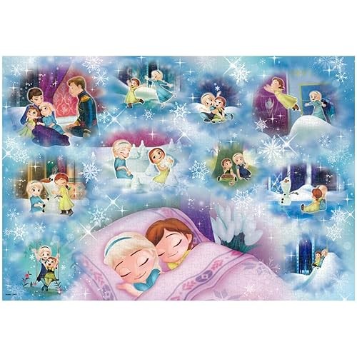Tenyo Made In Japan จิ๊กซอว์ 1000 ชิ้น Disney Anna & Snow Queen 51X73.5Cm D-1000-885 พร้อมกาว ไม้พาย