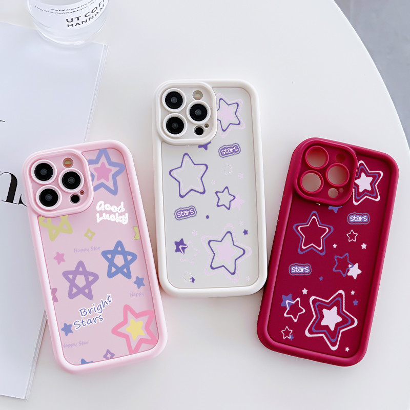 MHKEID เคสสำหรับ Infinix Smart 9 Smart 9 HD Hot 50i เคสฝาครอบป้องกันโทรศัพท์เคสโทรศัพท์องค์ประกอบรูปดาวน่ารัก - รูปที่ 3