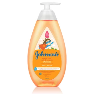 จอห์นสัน เบบี้ แอคทีฟ คิดส์ ซอฟท์&สมูธ แชมพู 500มล Johnson's Shampoo Active Kids Soft & Smooth Shampoo 500ml x2(แพ็คคู่)