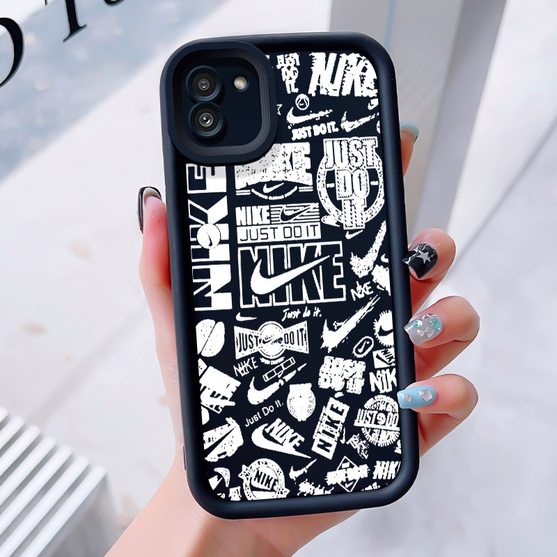 เคสสำหรับ Samsung Galaxy A03 เคสโทรศัพท์แบรนด์อินเทรนด์สามสีซิลิโคนกันกระแทก