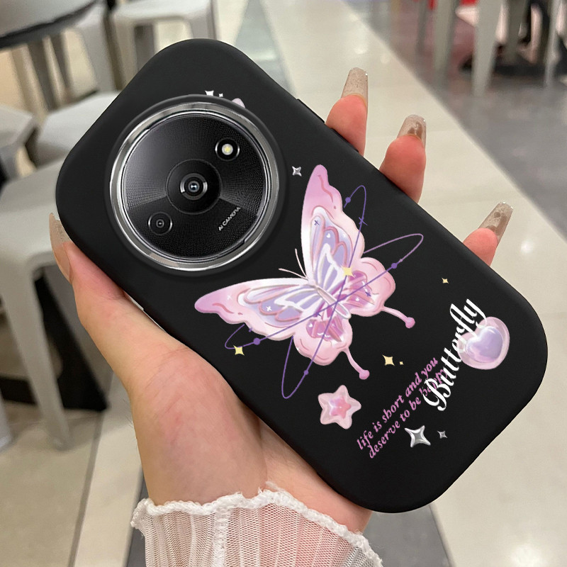 เคสสำหรับ Xiaomi Redmi A3 A3X POCO C61 เคสโทรศัพท์ผีเสื้อกันกระแทก
