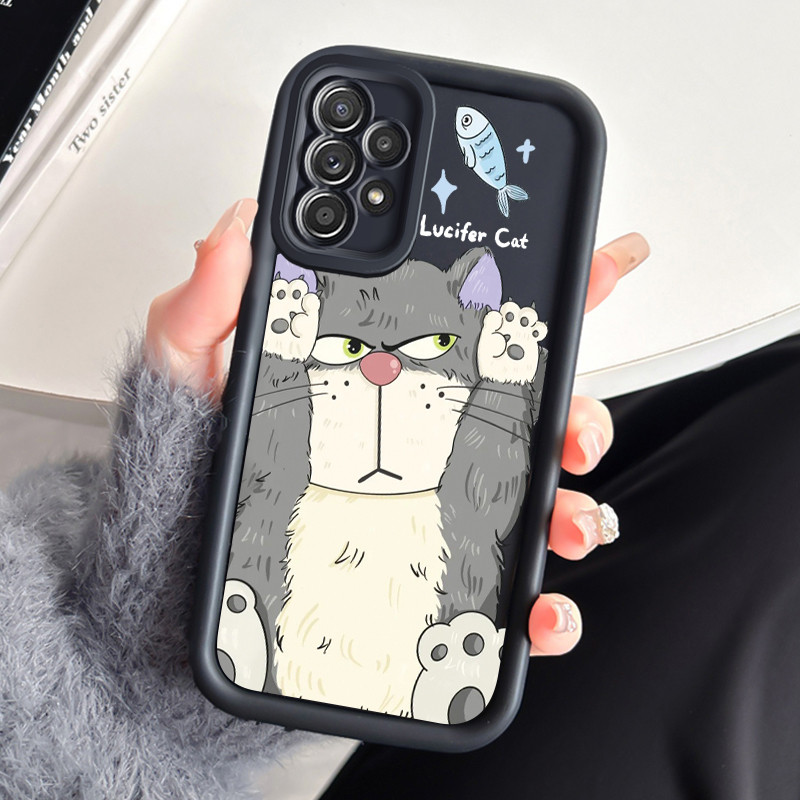 เคสสำหรับ Samsung Galaxy A52 5G A52s เคสโทรศัพท์แมวน่ารักกันกระแทก